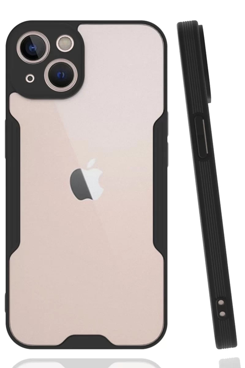 Apple iPhone 14 Plus Kılıf Platin Silikon - Siyah