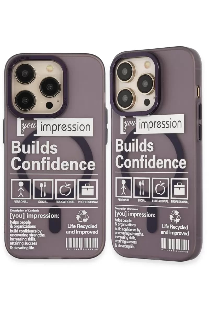Apple iPhone 14 Pro Kılıf Apollo Magneticsafe Desenli Kapak - Apollo Mor - 6