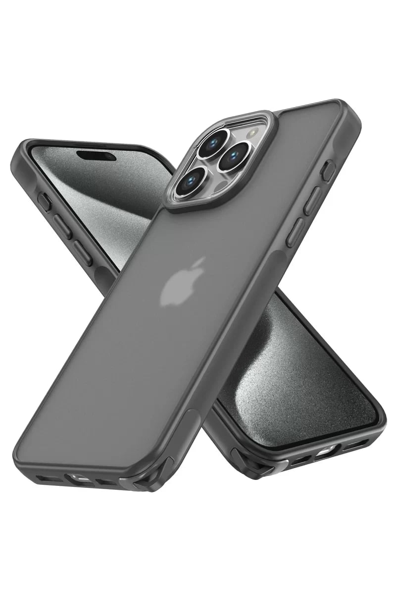 Apple iPhone 14 Pro Kılıf Elegant Kapak - Titan Gri