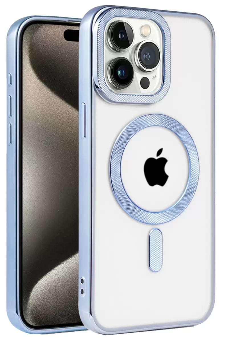 Apple iPhone 14 Pro Kılıf Kronos Magsafe Kapak - Sierra Blue