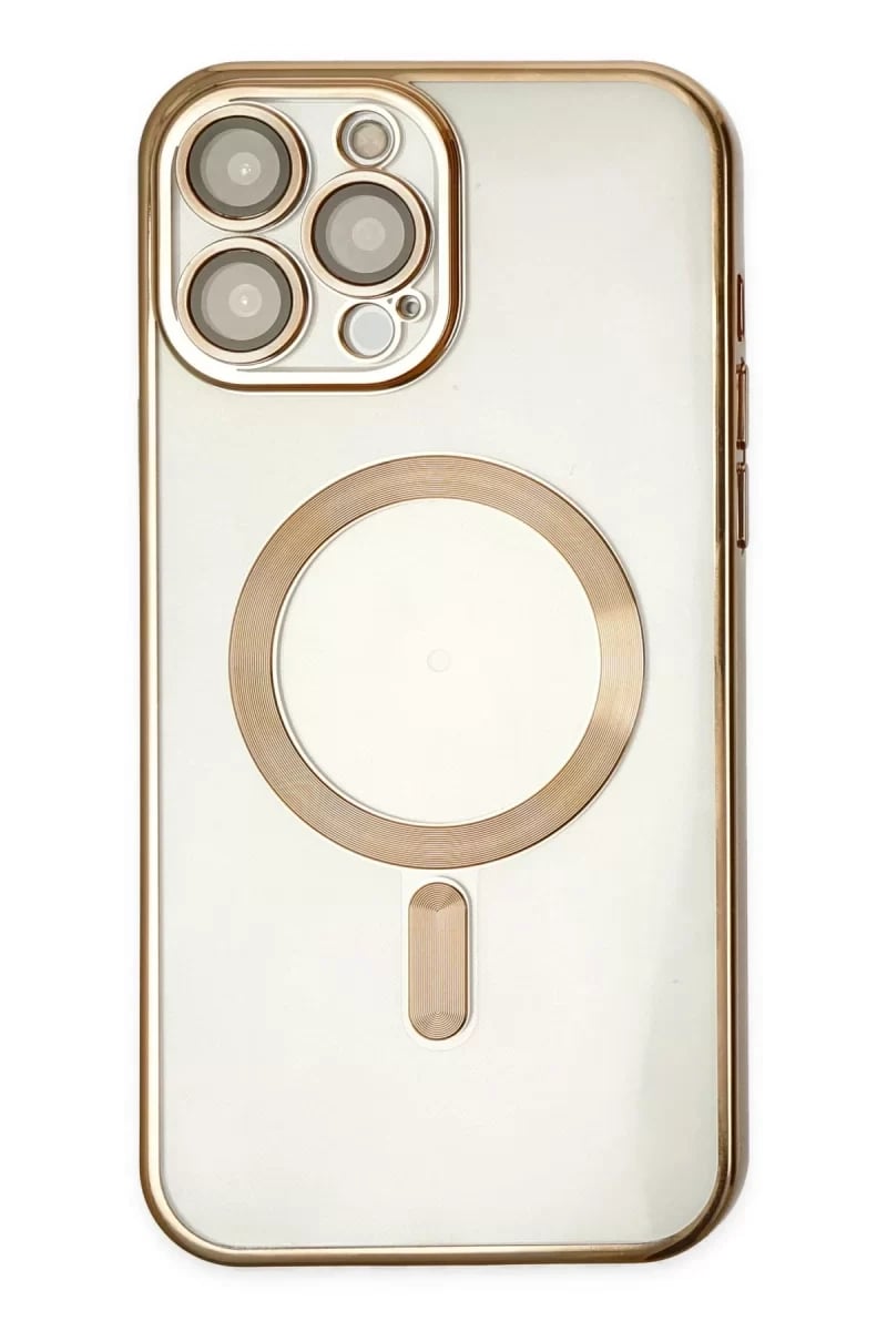 Apple iPhone 14 Pro Kılıf Kross Magneticsafe Kapak - Gold