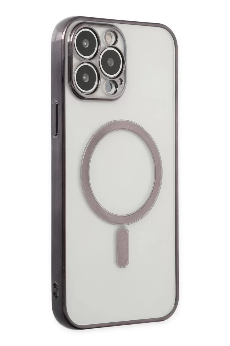 Apple iPhone 14 Pro Kılıf Magneticsafe Lazer Silikon - Siyah