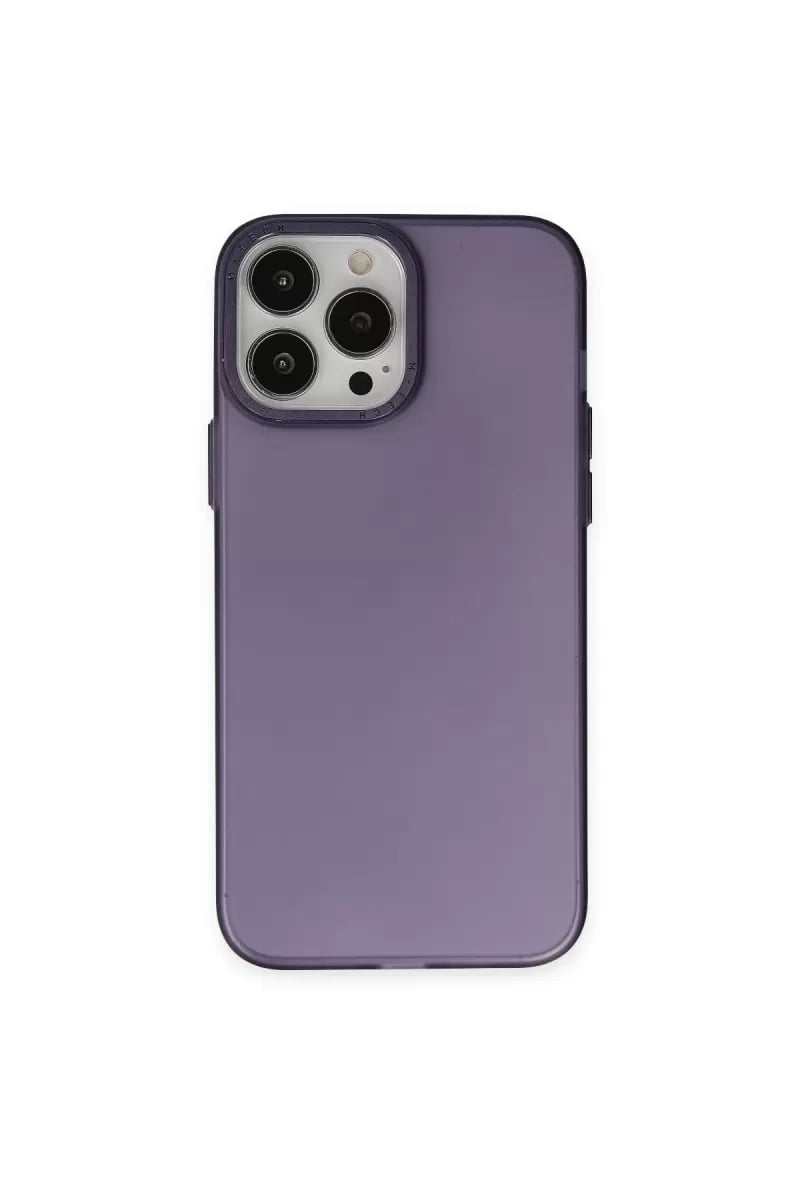 Apple iPhone 14 Pro Kılıf Modos Metal Kapak - Derin Mor