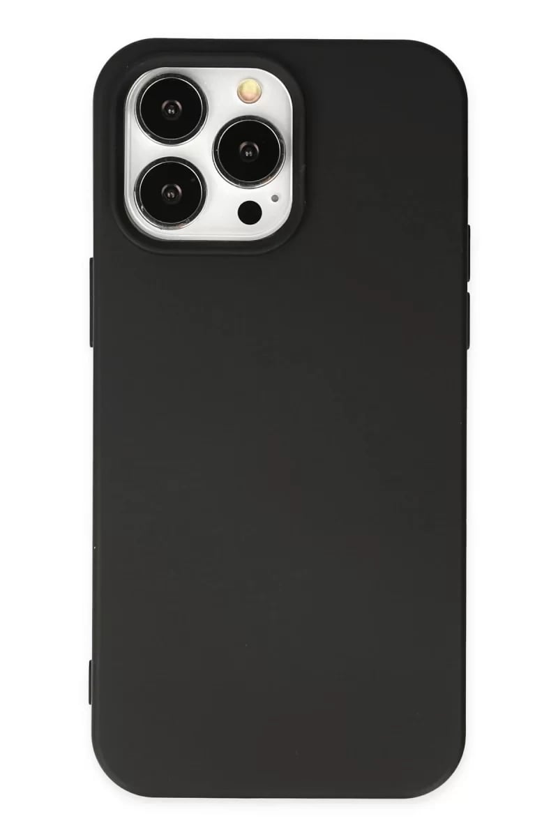 Apple iPhone 14 Pro Kılıf Nano içi Kadife Silikon - Siyah