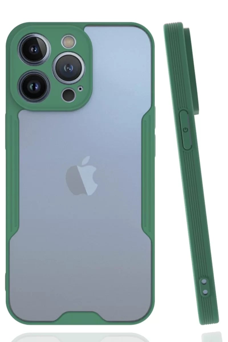 Apple iPhone 14 Pro Kılıf Platin Silikon - Yeşil