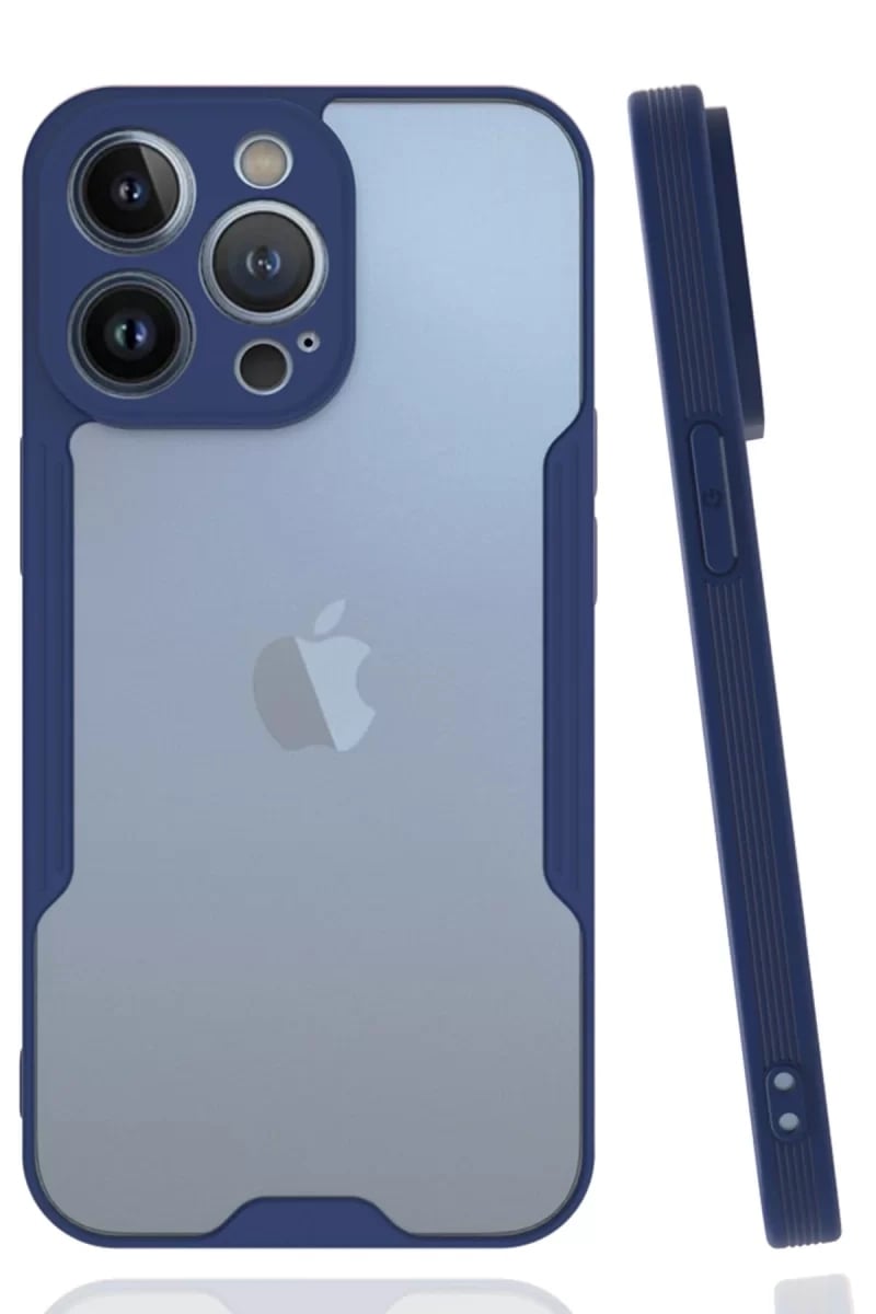 Apple iPhone 14 Pro Kılıf Platin Silikon - Lacivert