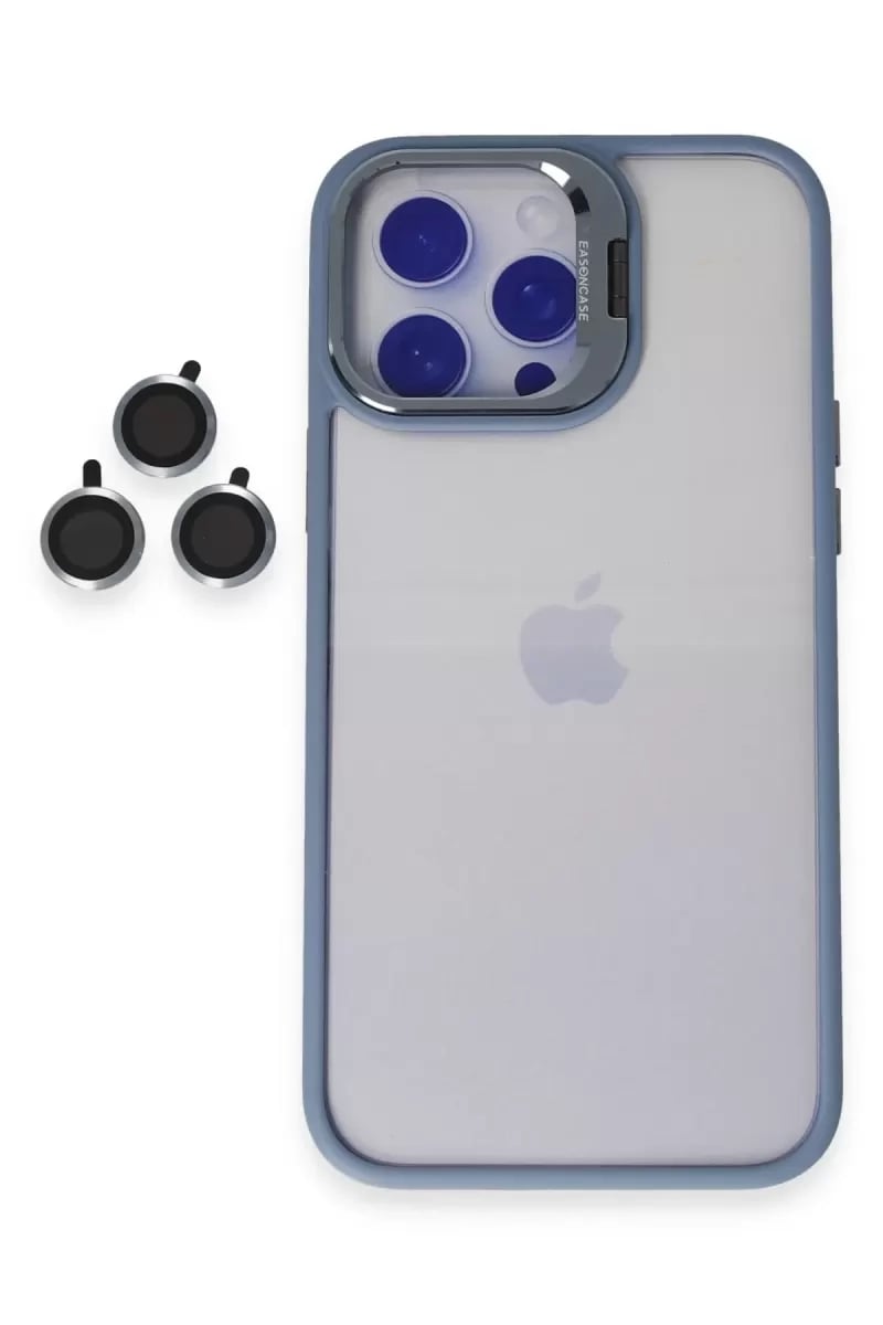 Apple iPhone 14 Pro Kılıf Roblox Lens Standlı Kapak - Sierra Blue