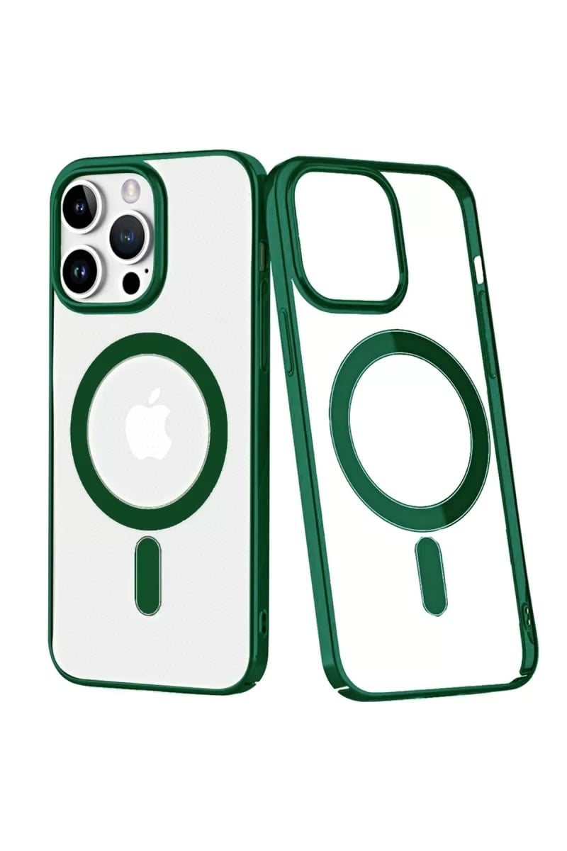 Apple iPhone 14 Pro Max Kılıf Element Magneticsafe Sert Kapak - Köknar Yeşili