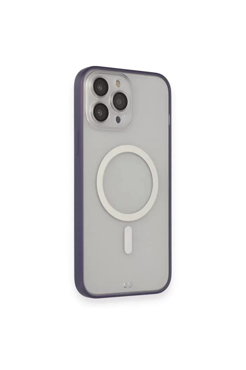 Apple iPhone 14 Pro Max Kılıf Grand Magneticsafe Kapak - Mor