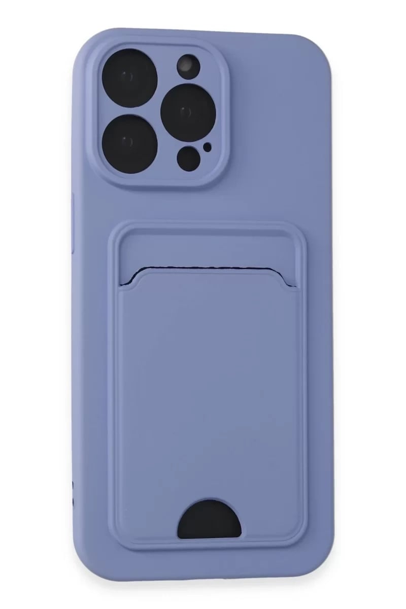 Apple iPhone 14 Pro Max Kılıf Kelvin Kartvizitli Silikon - Lila