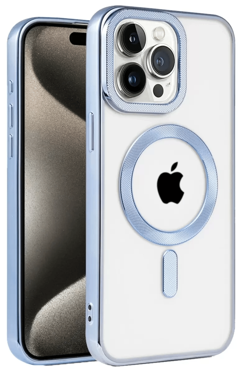 Apple iPhone 14 Pro Max Kılıf Kronos Magsafe Kapak - Sierra Blue