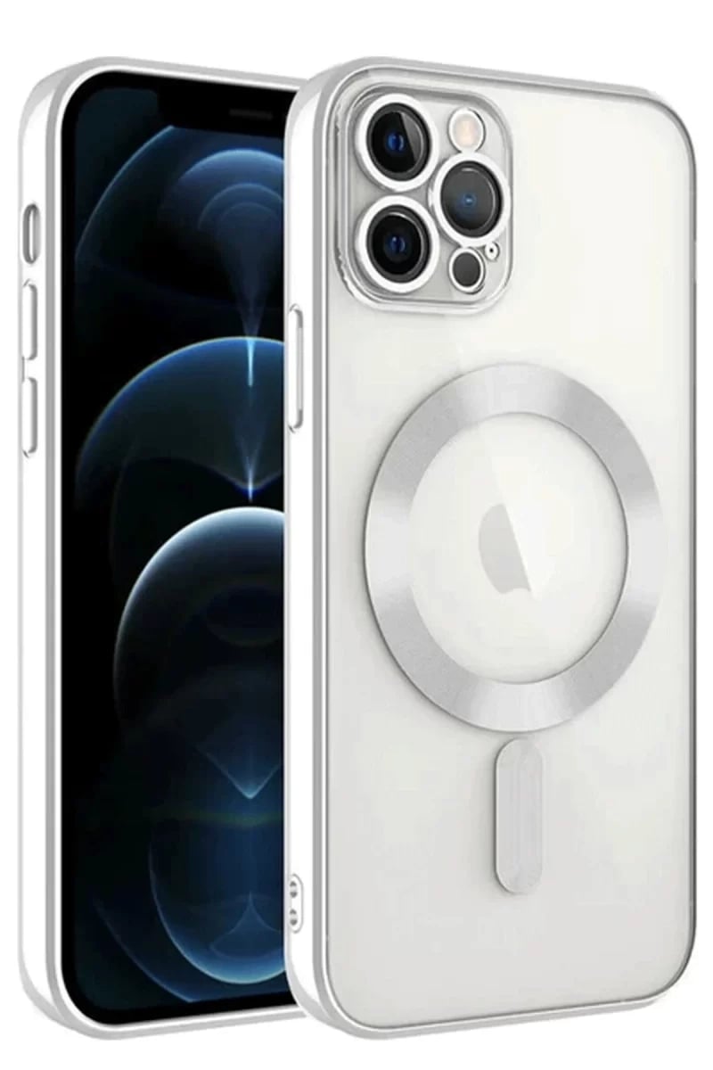 Apple iPhone 14 Pro Max Kılıf Kross Magneticsafe Kapak - Gümüş