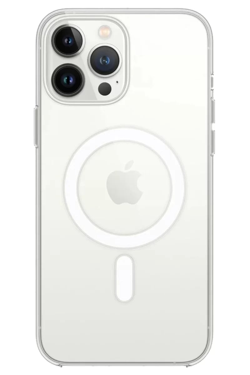 Apple iPhone 14 Pro Max Kılıf Magneticsafe Şeffaf Silikon - Şeffaf