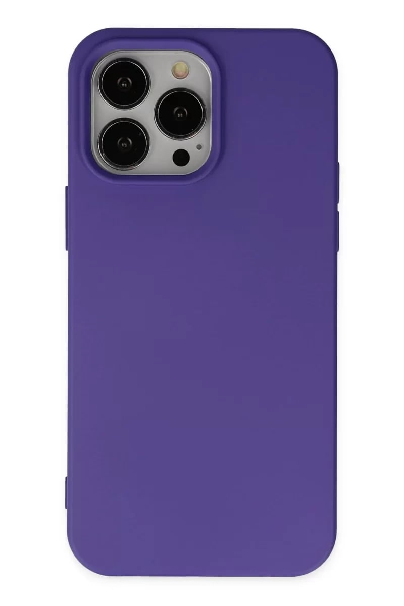 Apple iPhone 14 Pro Max Kılıf Nano içi Kadife Silikon - Mor