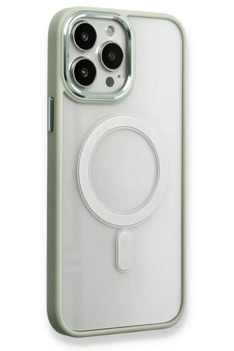 Apple iPhone 14 Pro Max Kılıf Room Magneticsafe Silikon - Su Yeşili