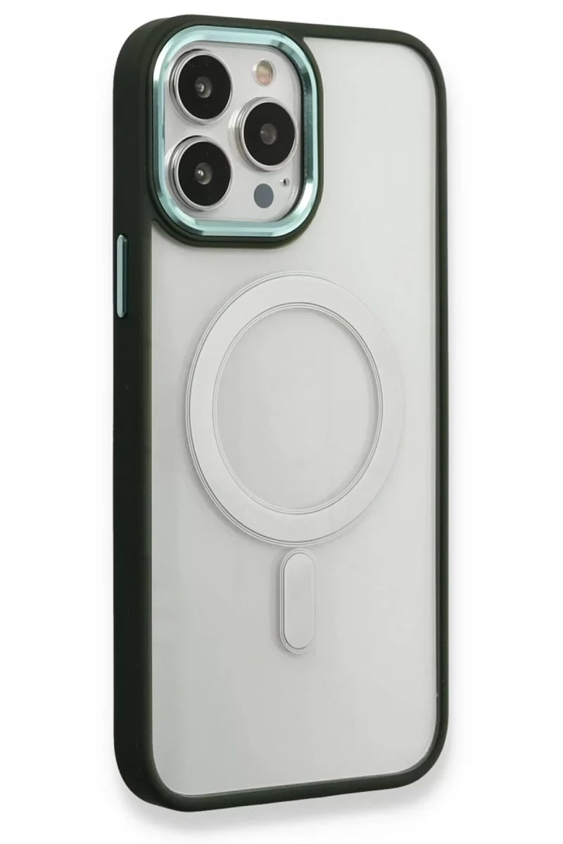 Apple iPhone 14 Pro Max Kılıf Room Magneticsafe Silikon - Köknar Yeşili