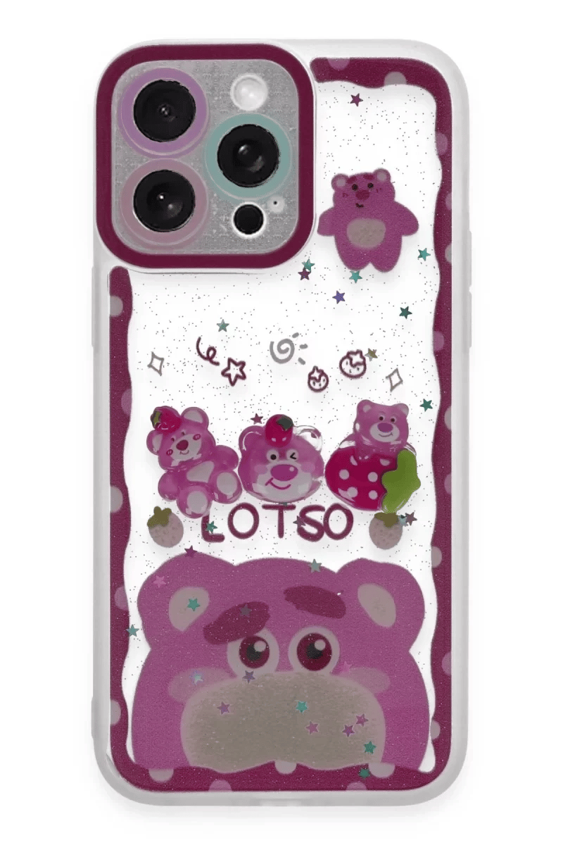 Apple iPhone 14 Pro Max Kılıf Sweet Desenli Silikon Kapak - Pembe