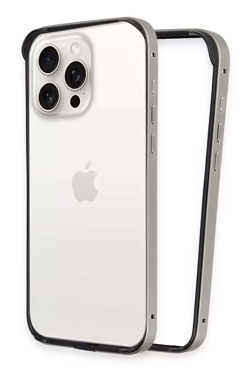 Apple iPhone 14 Pro Max Land Bumper Koruma Kapak - Titan Gri