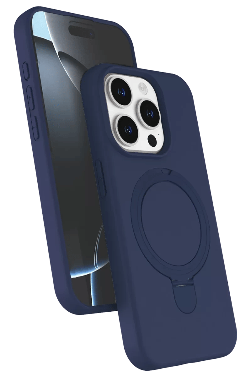 Apple iPhone 14 Pro Max Regal Magsafe Standlı Kapak - Lacivert