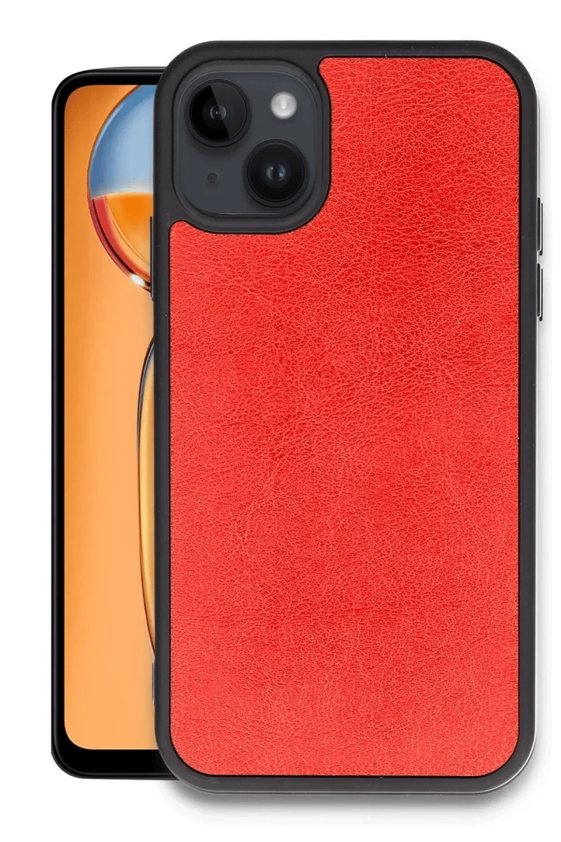 Apple iPhone 15 Kılıf Aras Deri Kapak - Kırmızı