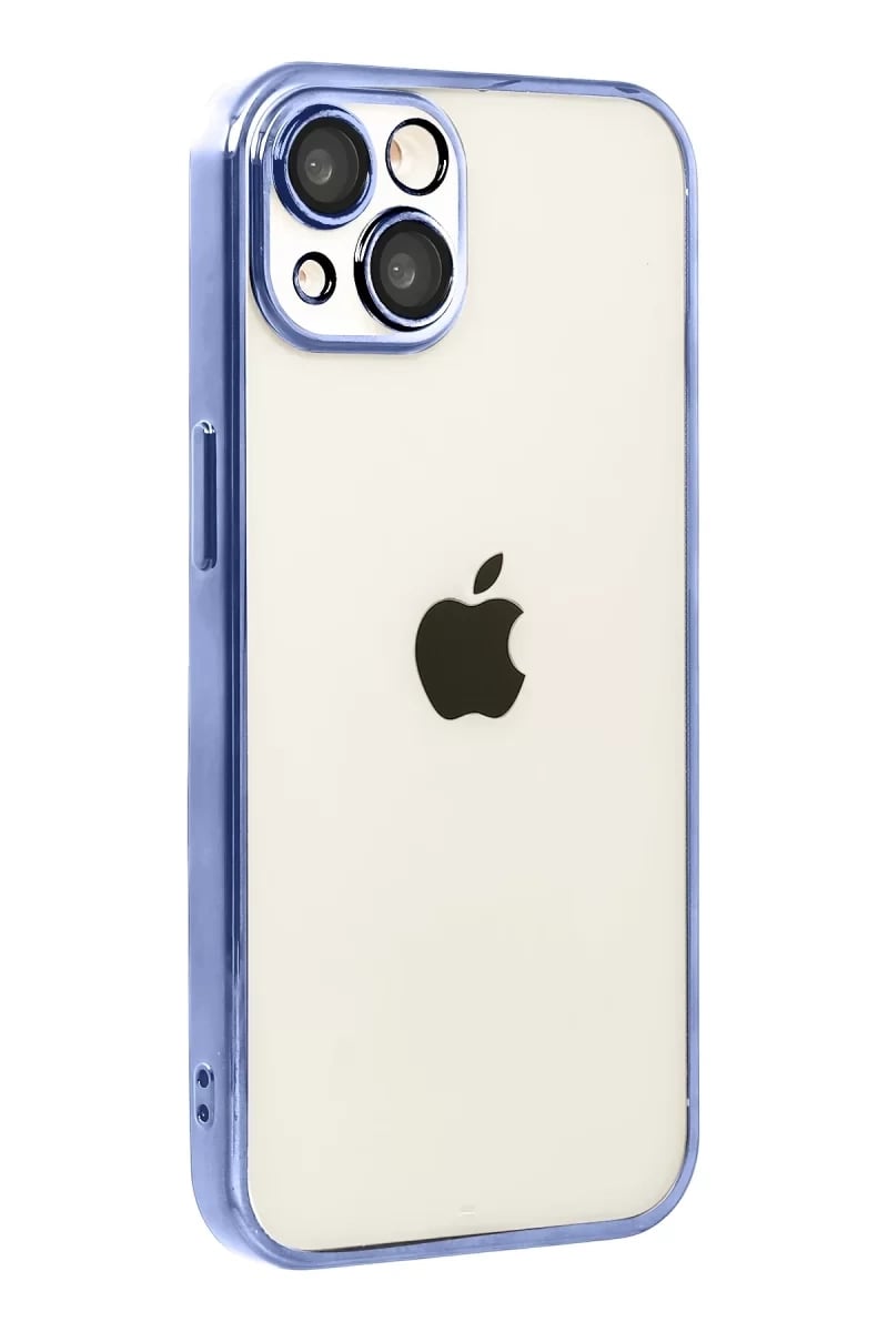 Apple iPhone 15 Lensli Silikon - Açık Mavi