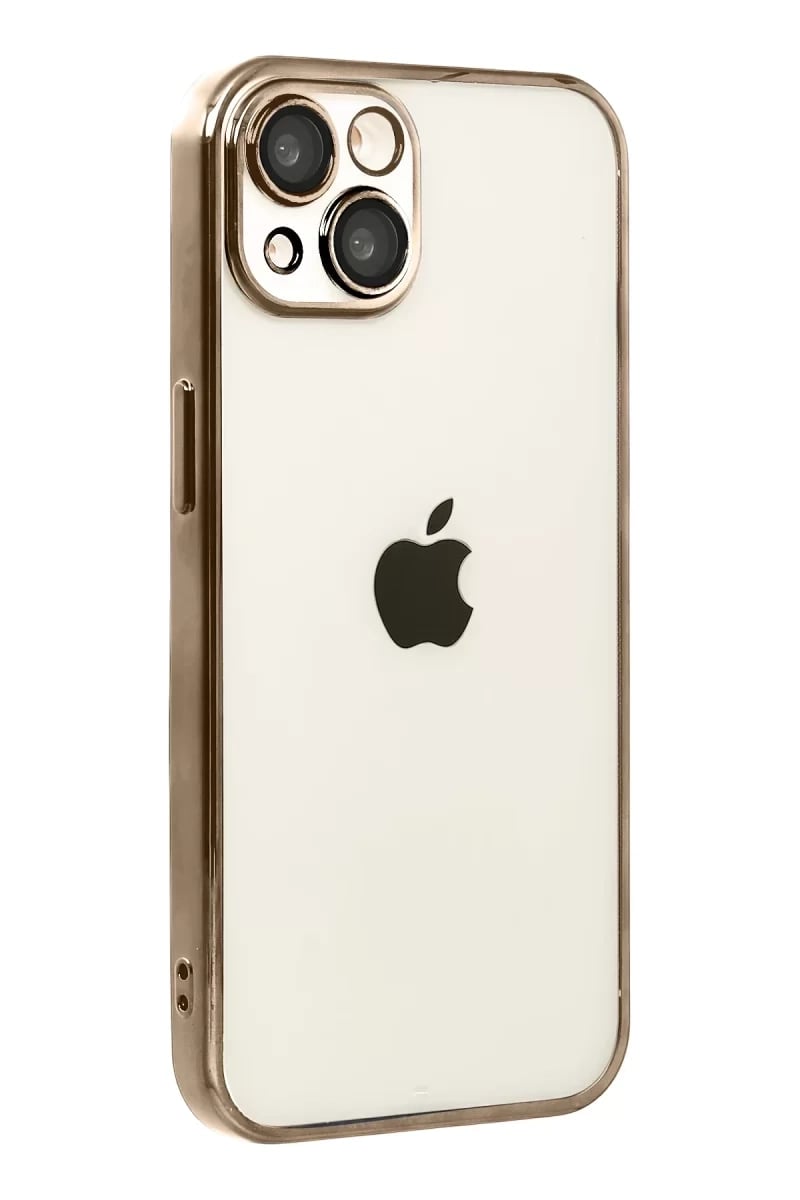 Apple iPhone 15 Lensli Silikon - Çöl Titanyum