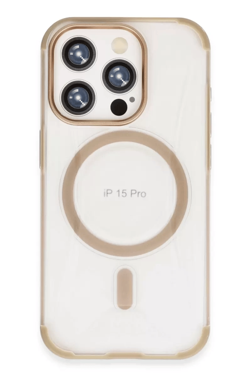 Apple iPhone 15 Pro Hilton Magsafe Kapak - Gold