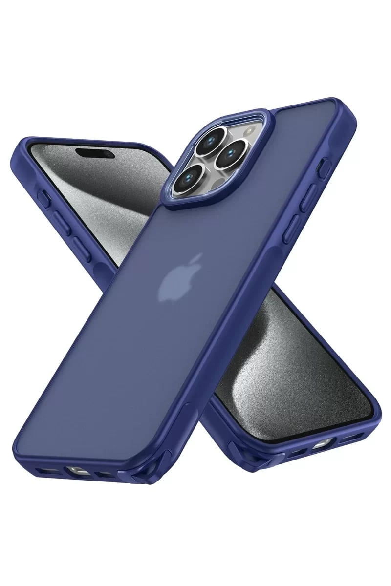 Apple iPhone 15 Pro Kılıf Elegant Kapak - Lacivert