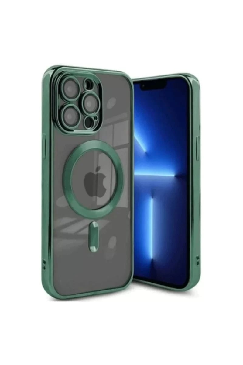 Apple iPhone 15 Pro Kılıf Kross Magneticsafe Kapak - Koyu Yeşil