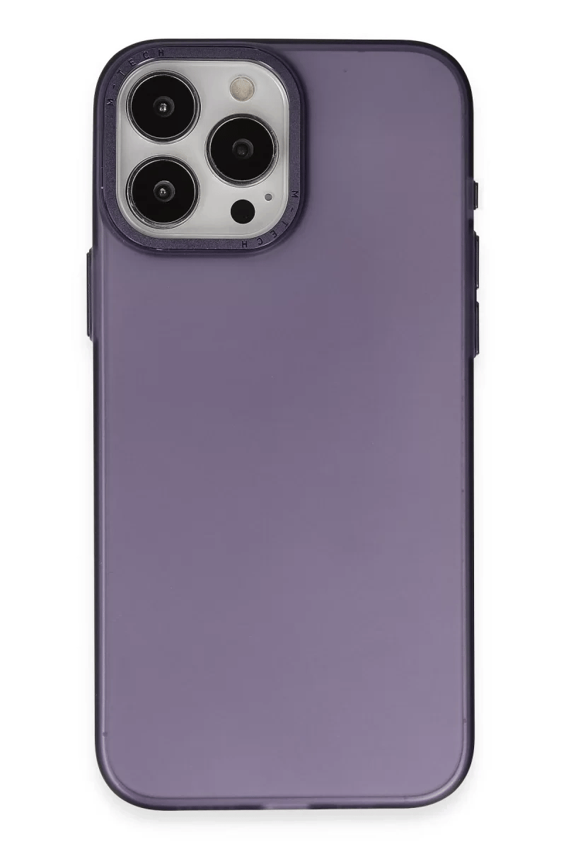 Apple iPhone 15 Pro Kılıf Modos Metal Kapak - Derin Mor