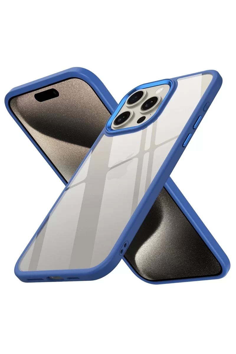 Apple iPhone 15 Pro Kılıf Power Silikon - Mavi