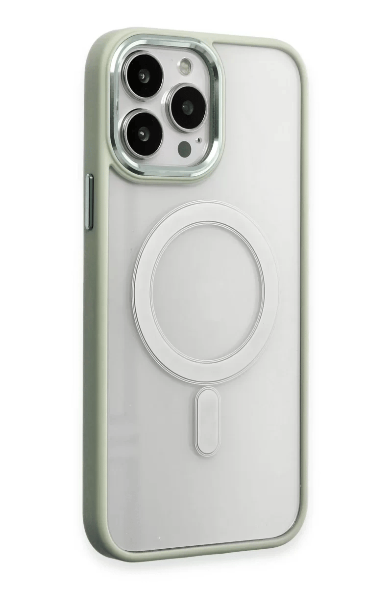 Apple iPhone 15 Pro Kılıf Room Magneticsafe Silikon - Su Yeşili