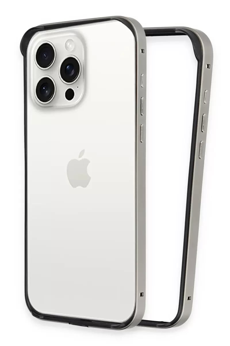 Apple iPhone 15 Pro Land Bumper Koruma Kapak - Titan Gri