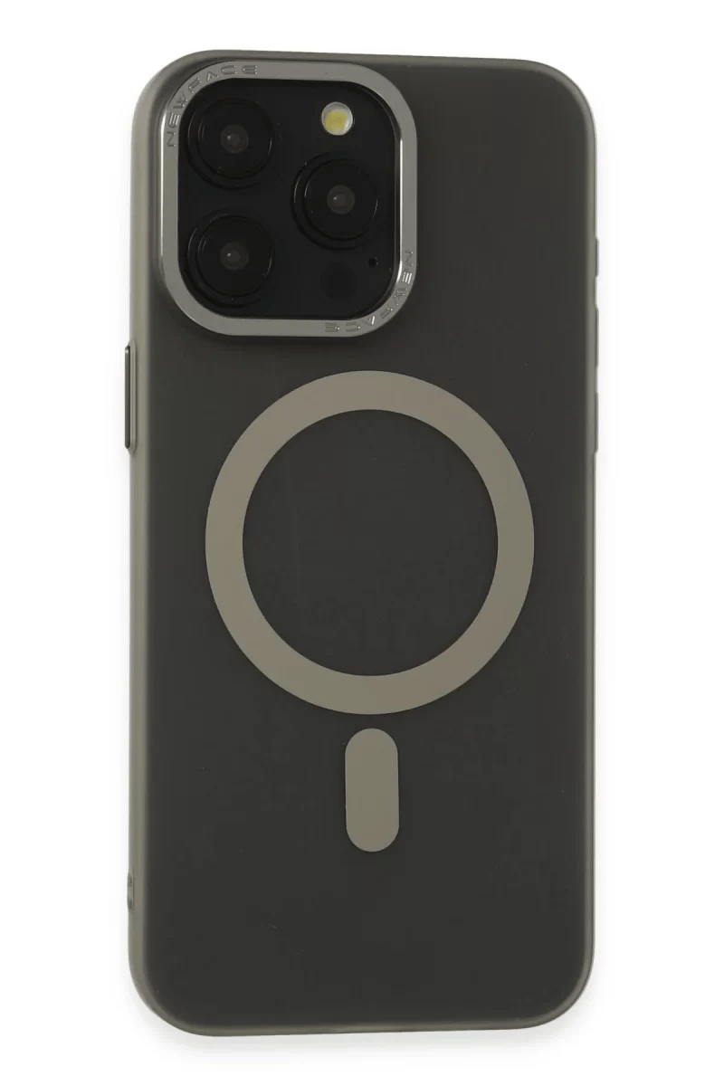 Apple iPhone 15 Pro Max Kılıf Lodos Magneticsafe Mat Kapak - Titan Gri