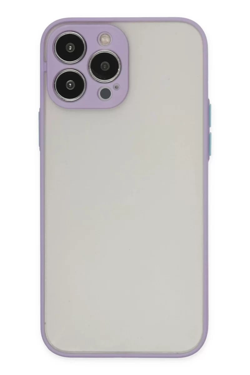 Apple iPhone 15 Pro Max Kılıf Montreal Silikon Kapak - Mor