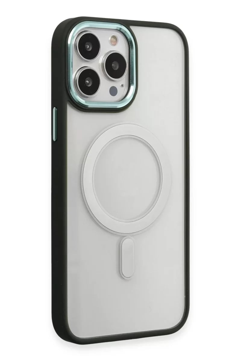Apple iPhone 15 Pro Max Kılıf Room Magneticsafe Silikon - Köknar Yeşili