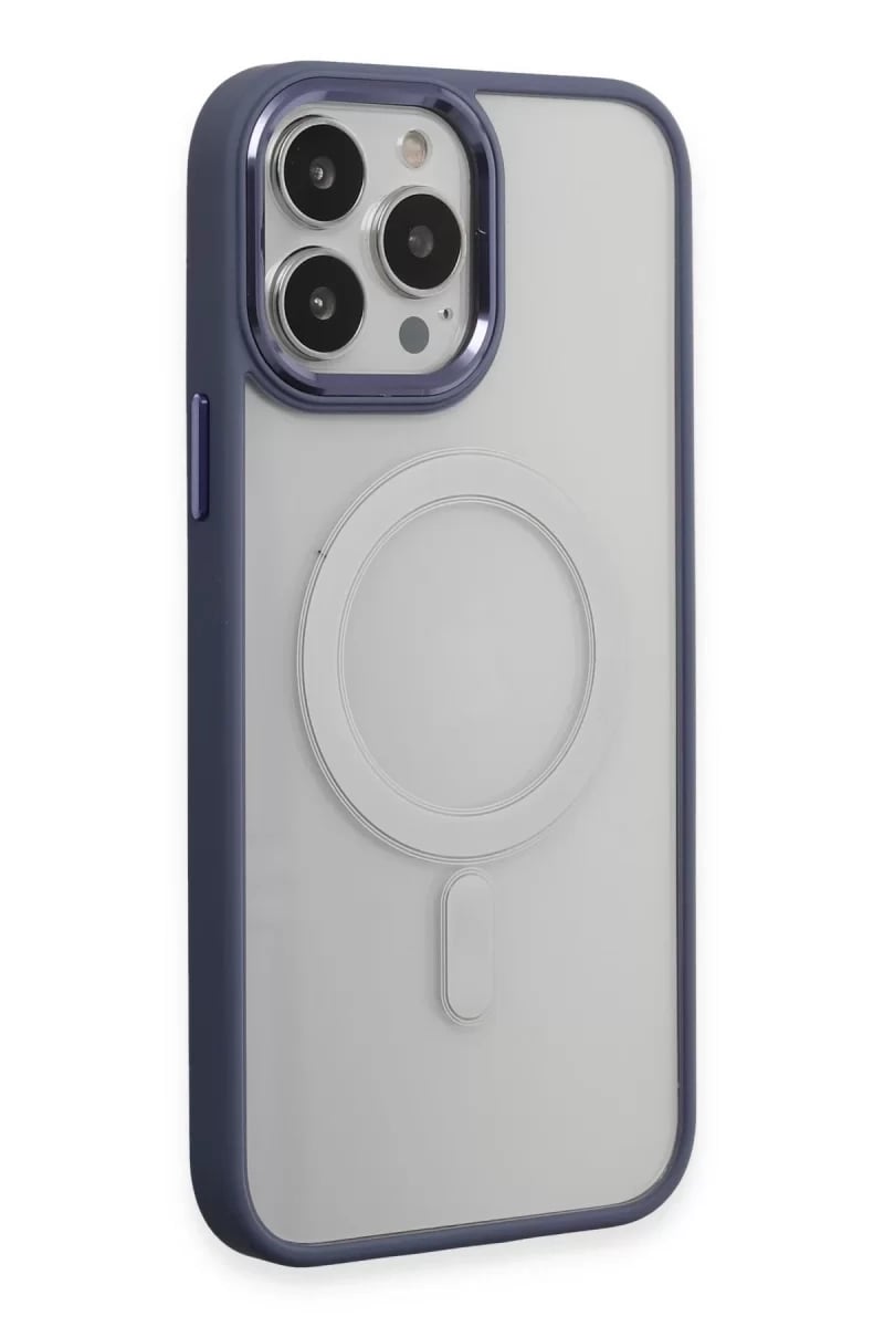 Apple iPhone 15 Pro Max Kılıf Room Magneticsafe Silikon - Sierra Blue