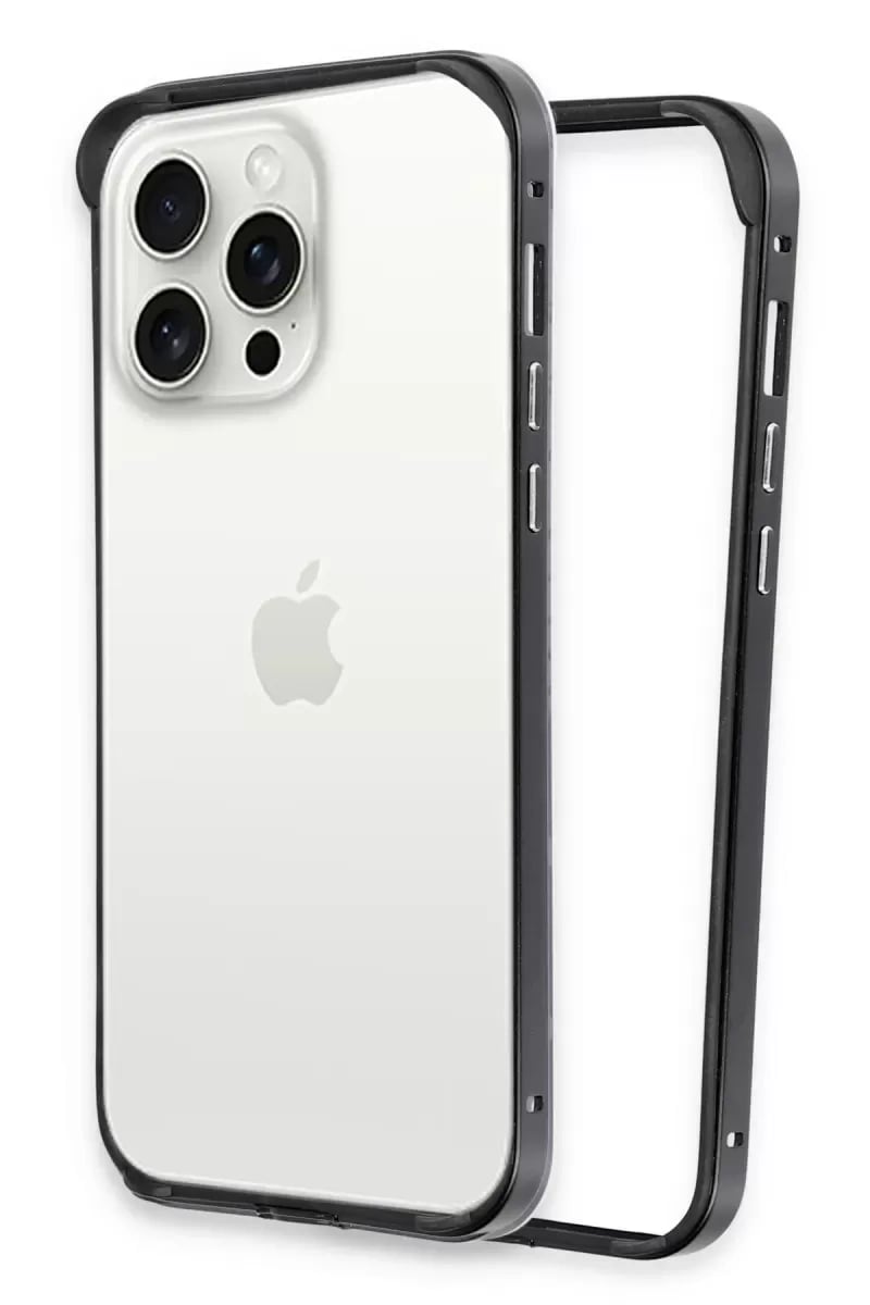 Apple iPhone 15 Pro Max Land Bumper Koruma Kapak - Siyah