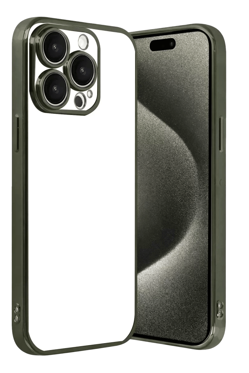 Apple iPhone 15 Pro Max Lensli Silikon - Yeşil