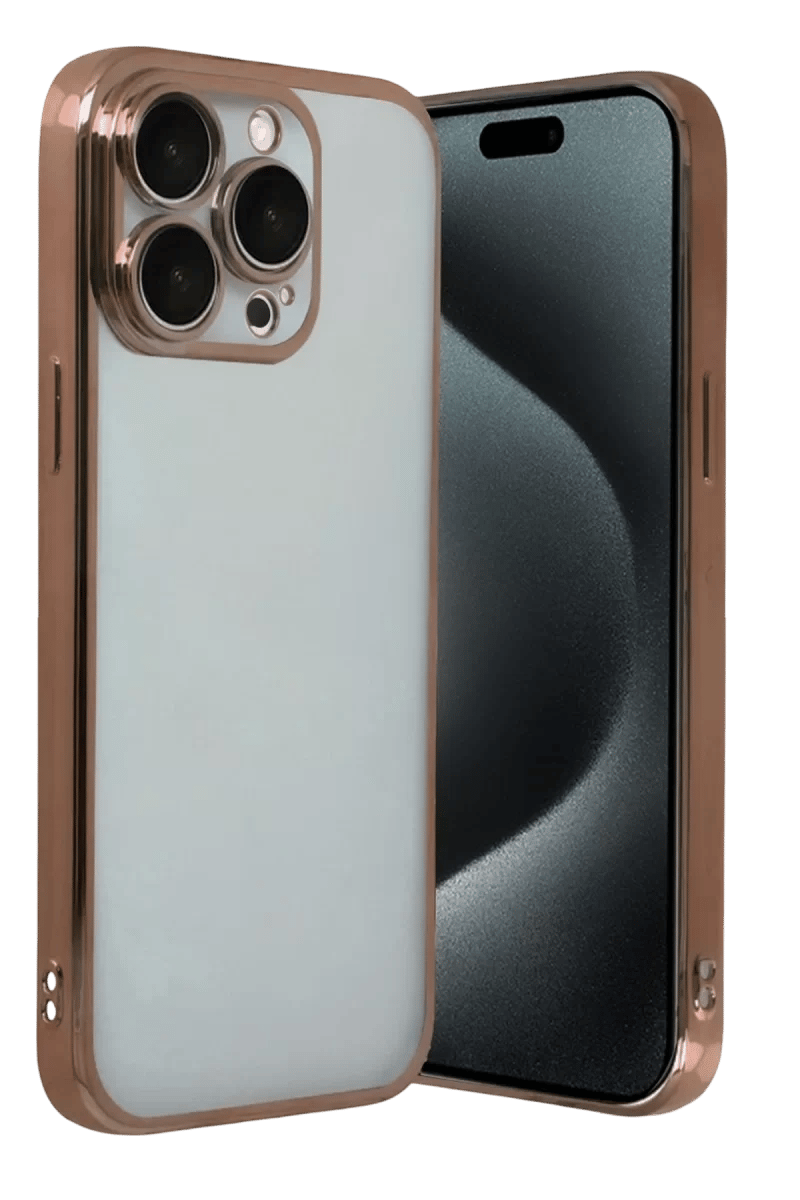 Apple iPhone 15 Pro Max Lensli Silikon - Çöl Titanyum