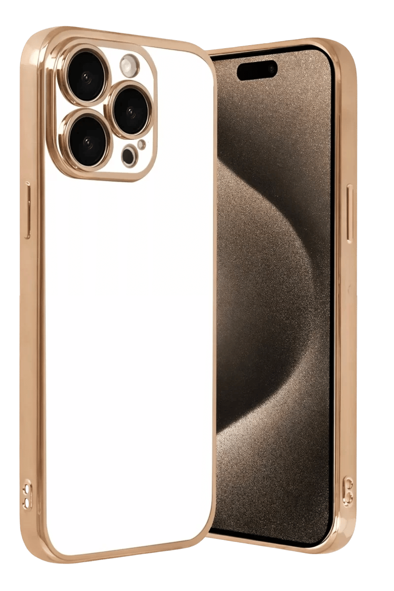Apple iPhone 15 Pro Max Lensli Silikon - Gold