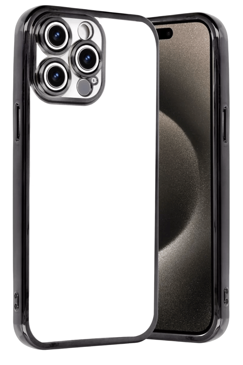 Apple iPhone 15 Pro Max Lensli Silikon - Siyah