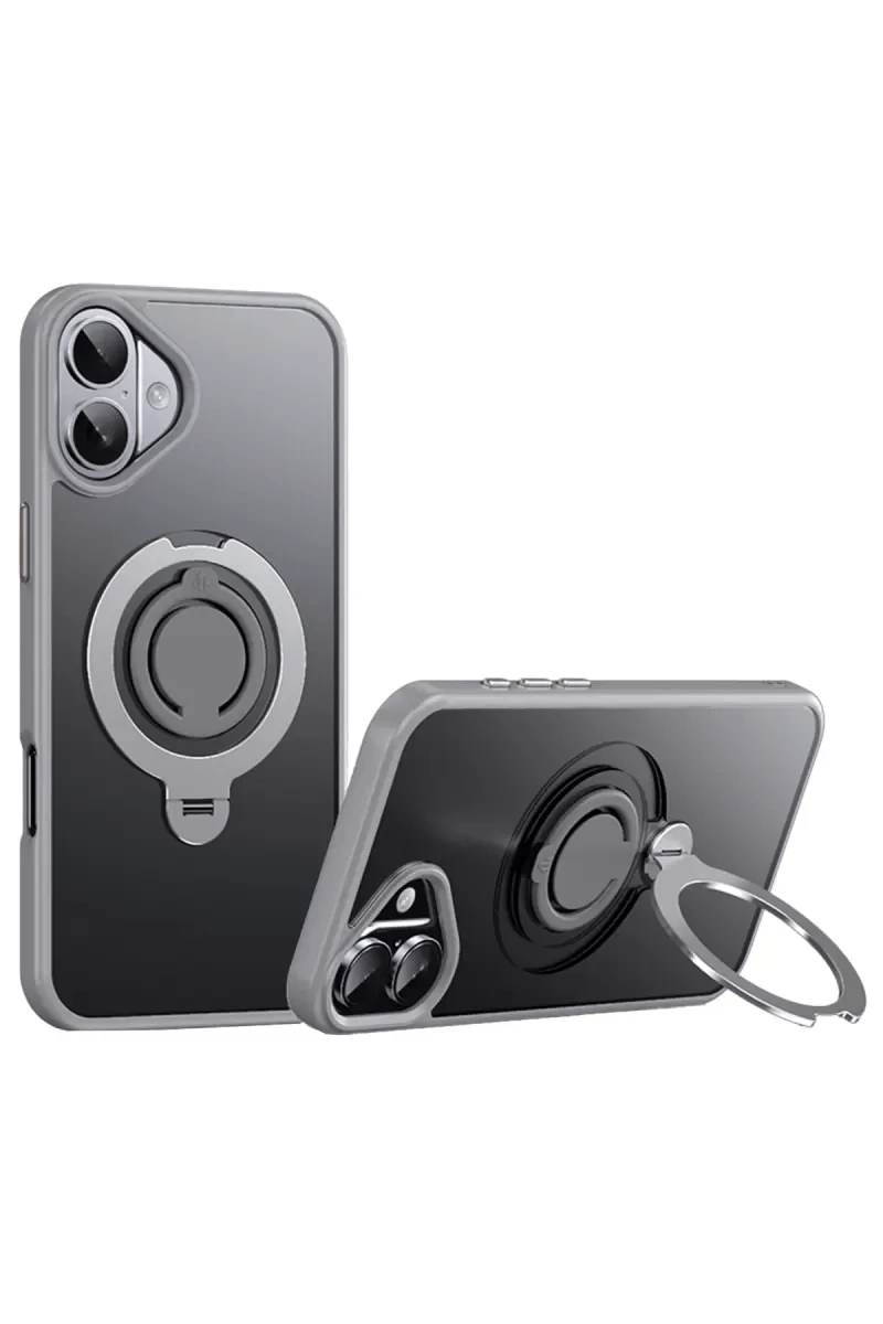Apple iPhone 16 Avatar 360 Dönen Magsafe Kapak - Titan Gri