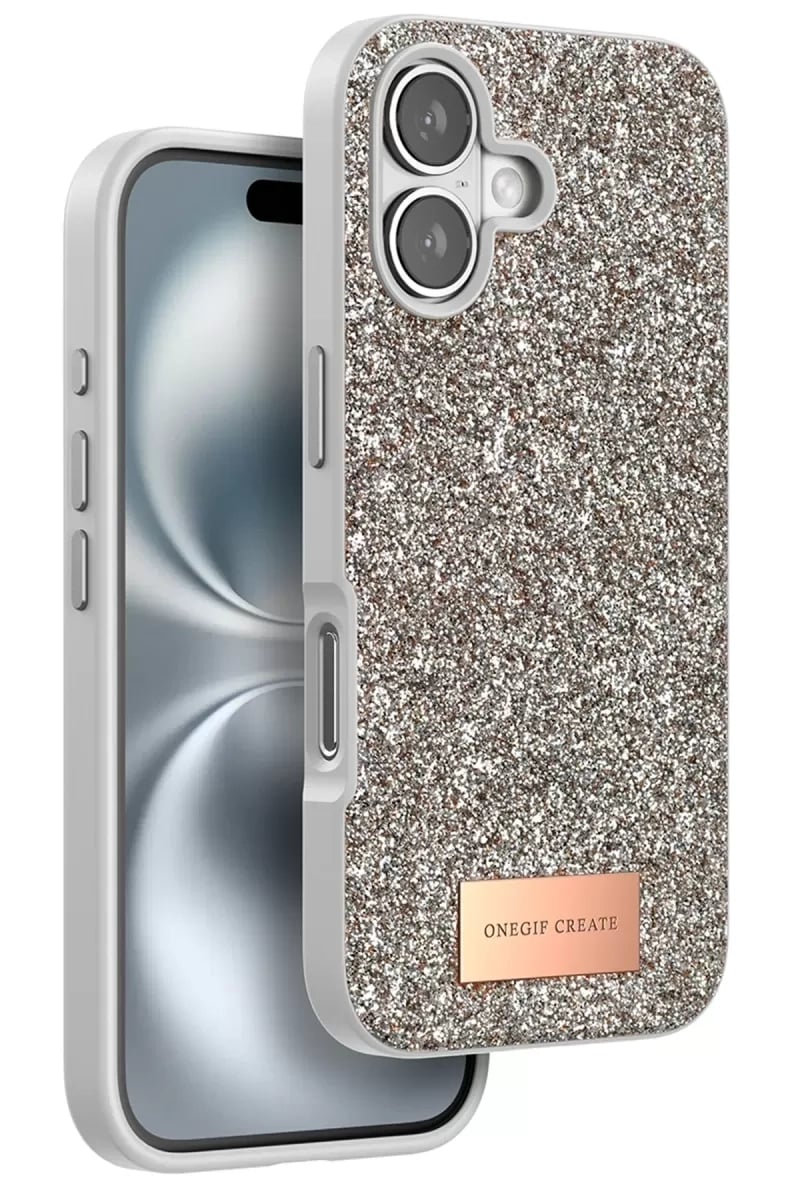 Apple iPhone 16 Bright Simli Kapak - Gold