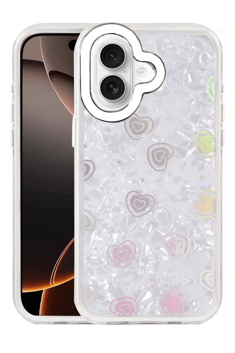 Apple iPhone 16 Lumi Desenli Kapak - Beyaz