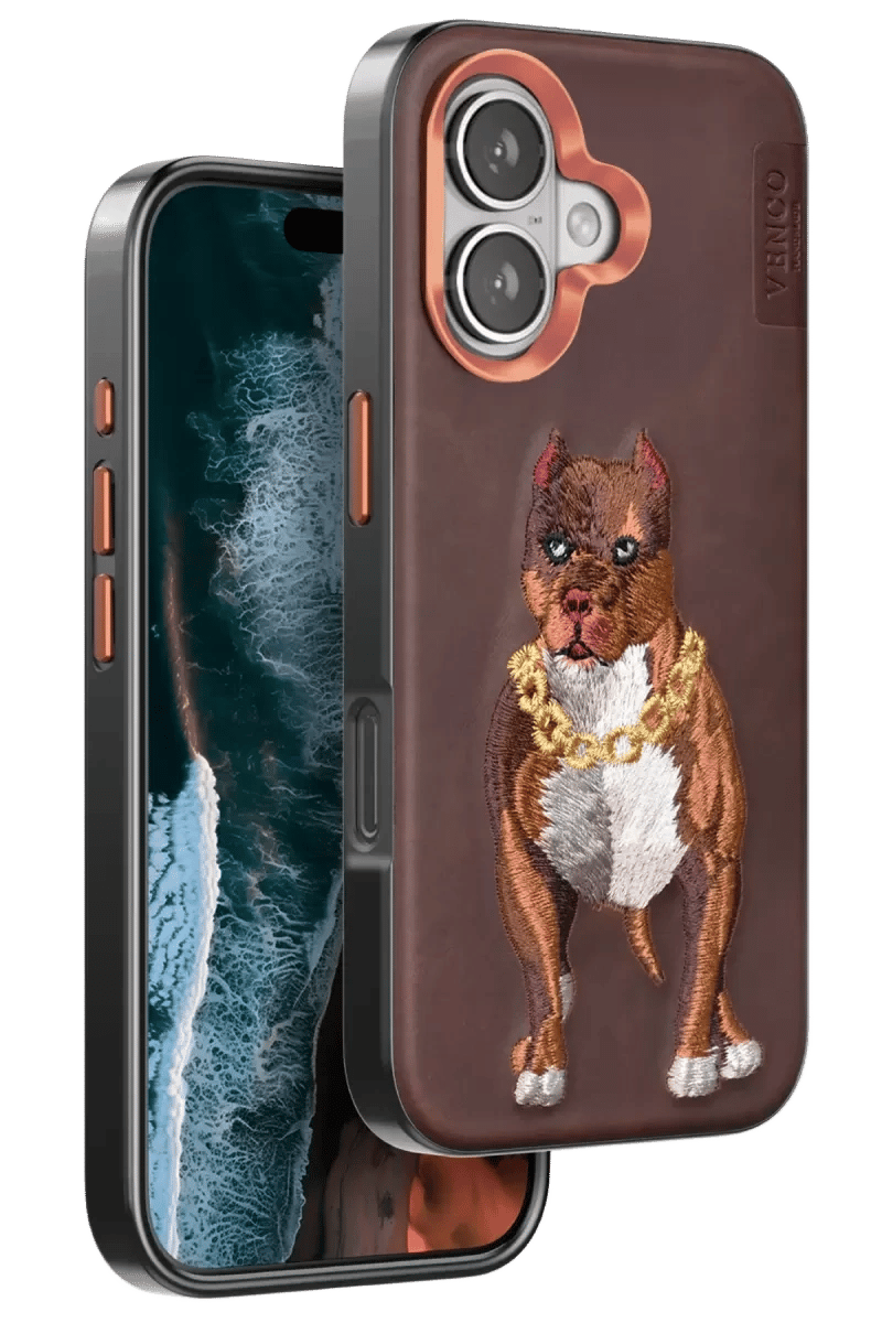 Apple iPhone 16 Perma Desenli Kapak - Kahverengi