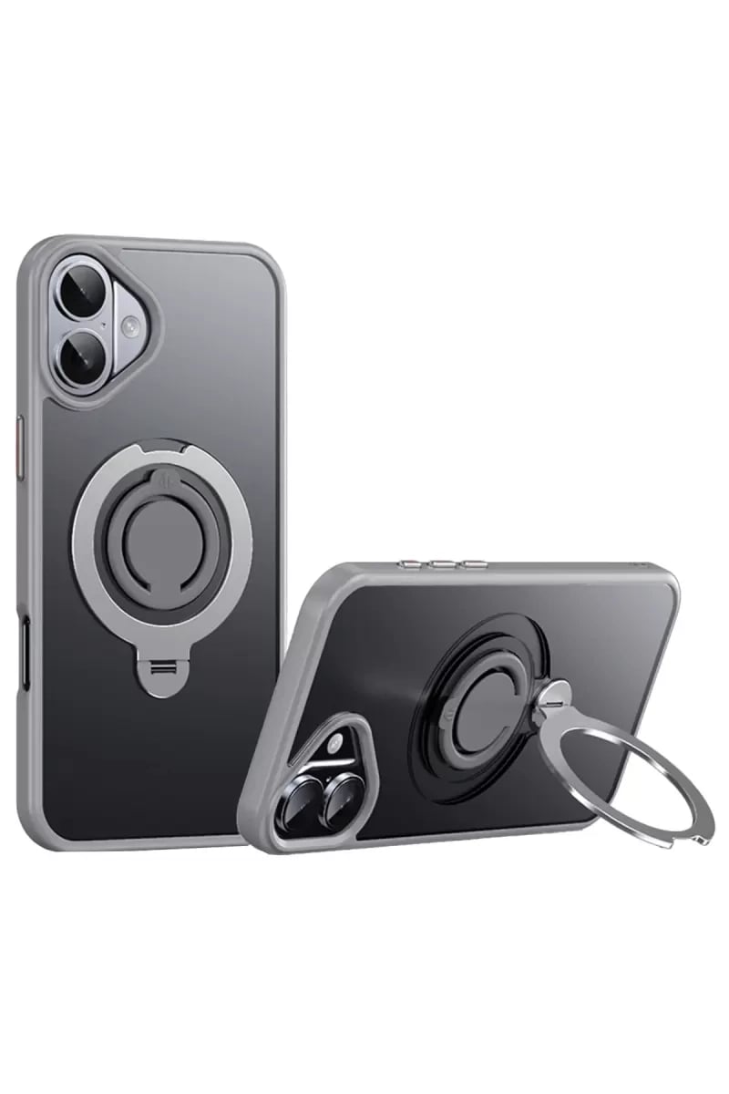 Apple iPhone 16 Plus Avatar 360 Dönen Magsafe Kapak - Titan Gri