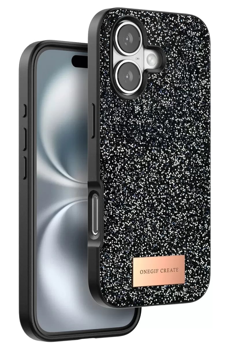 Apple iPhone 16 Plus Bright Simli Kapak - Siyah