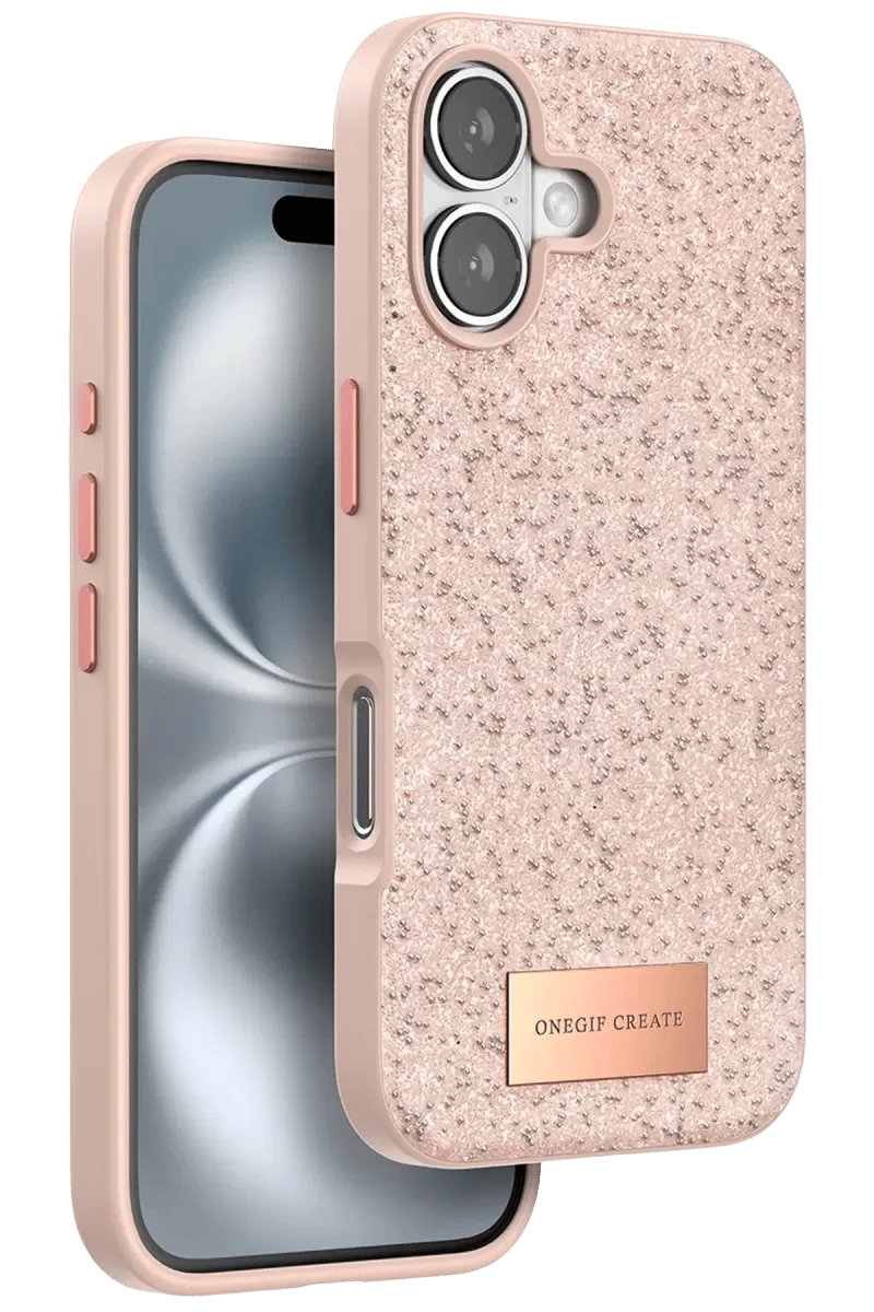 Apple iPhone 16 Plus Bright Simli Kapak - Pembe