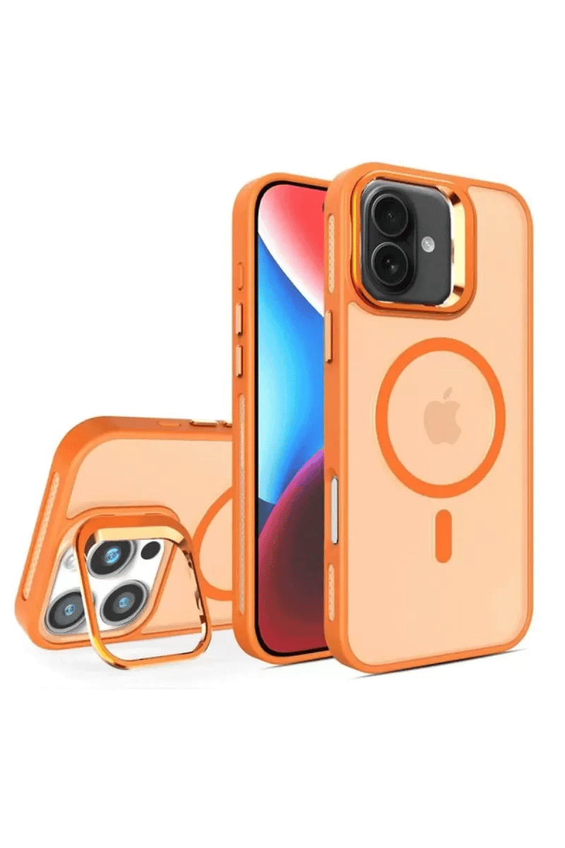 Apple iPhone 16 Plus Flet Lens Magsafe Kapak - Turuncu